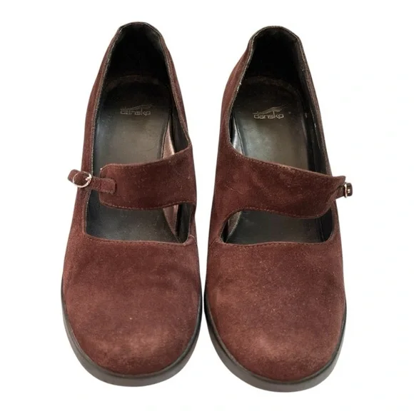 Dansko Brown Suede Heels - Picture 6 of 9